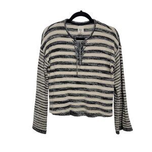 Billabong Coastal Beachy Oversized Boho Striped Nautical Sweater